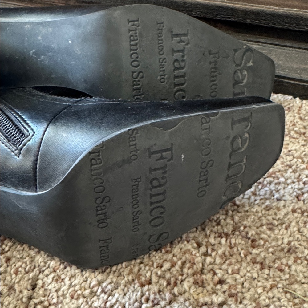Franco Sarto Black Heeled Boots - Picture 7 of 9